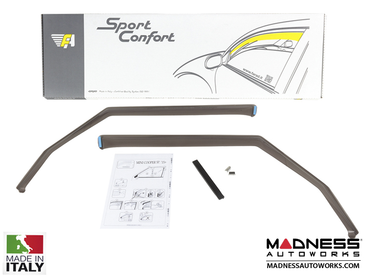 MINI Cooper Side Window Air Deflectors by Farad - Front (F55 Model)